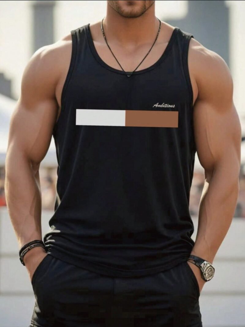 Spring And Summer Vest Ambitious Slogan Print