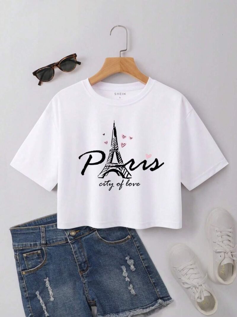 Letter Graphic Tee Graphic Tees Women Tops