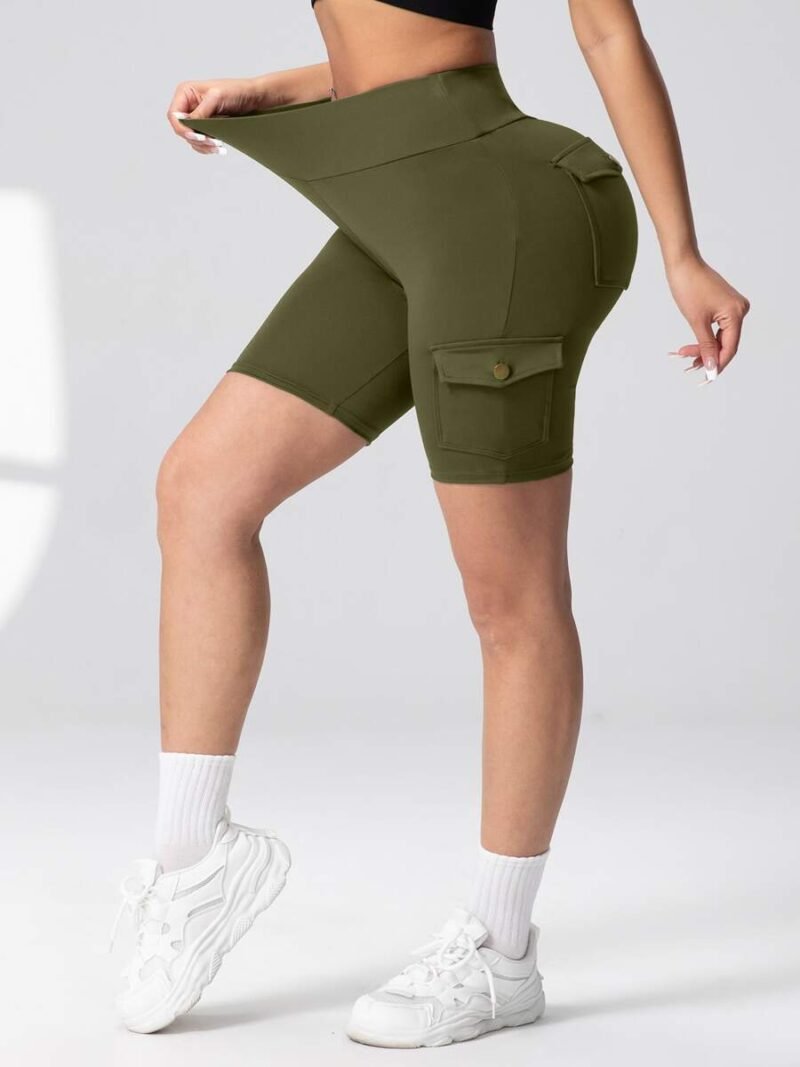 Solid Color Slim Fit Cargo