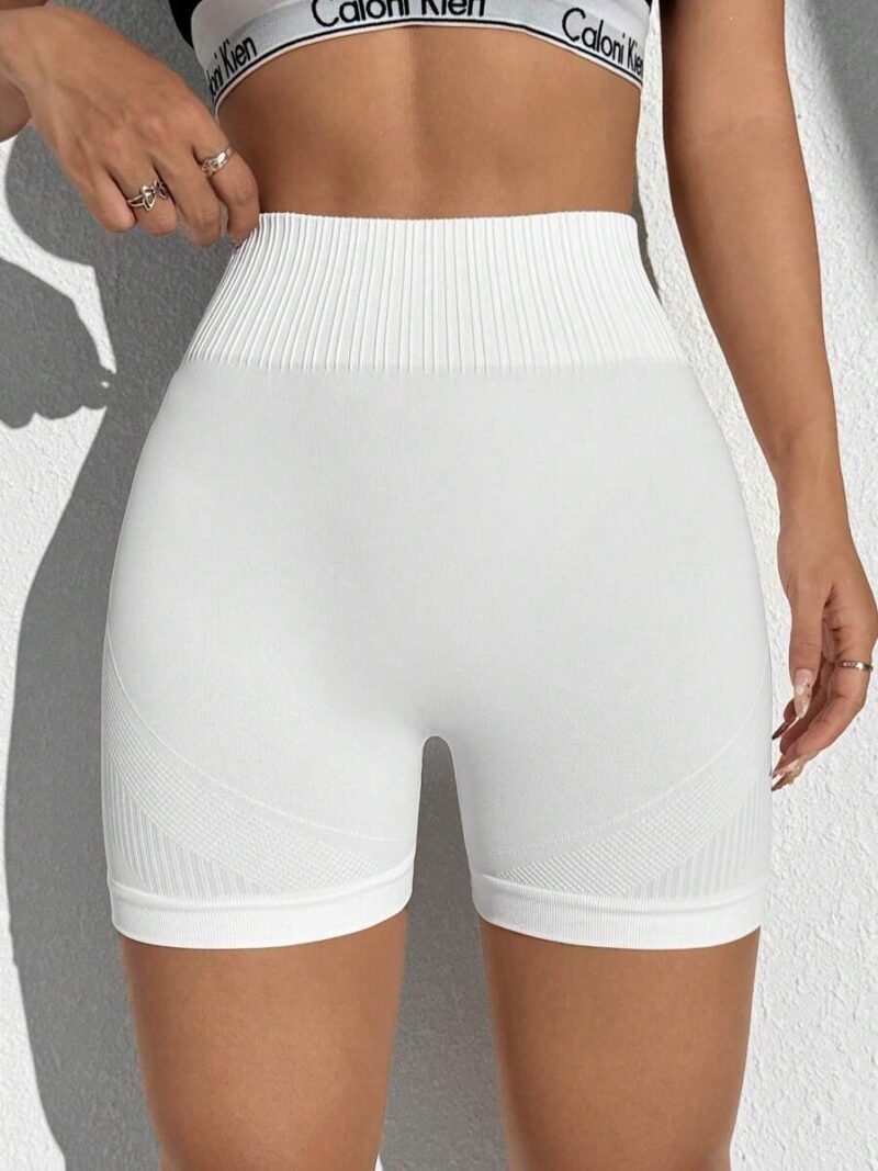 Solid Color Waist Cinching Minimalist Seamless Sports Shorts