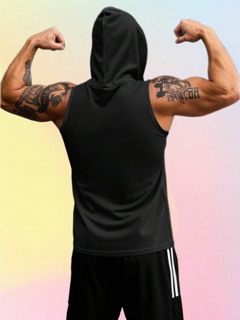 Hooded Sweatshirt Vest For Workout