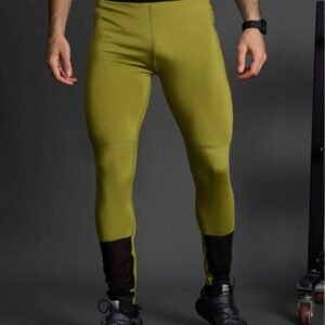 Contrast Color Knit Sports Leggings