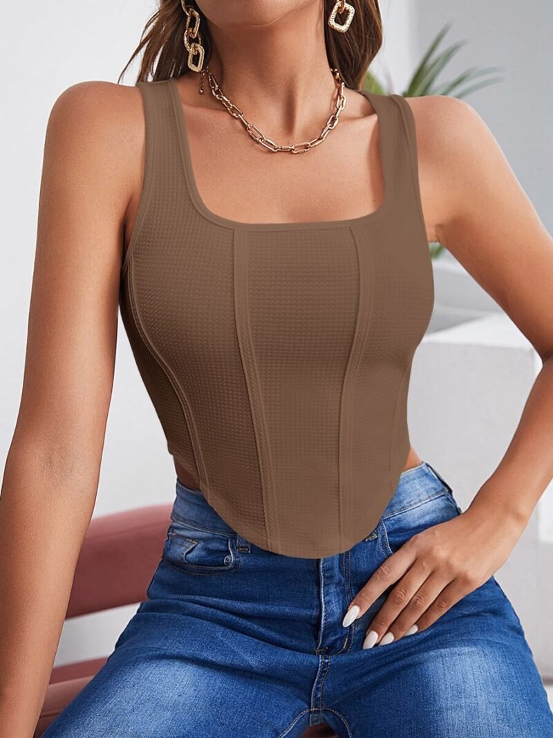 Solid Asymmetrical Hem Tank Top