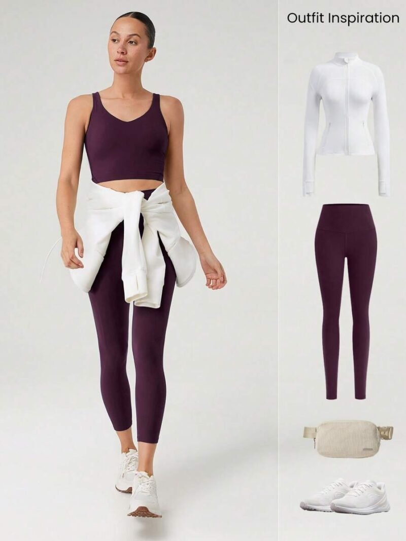 U Back Cropped Active Tank Top