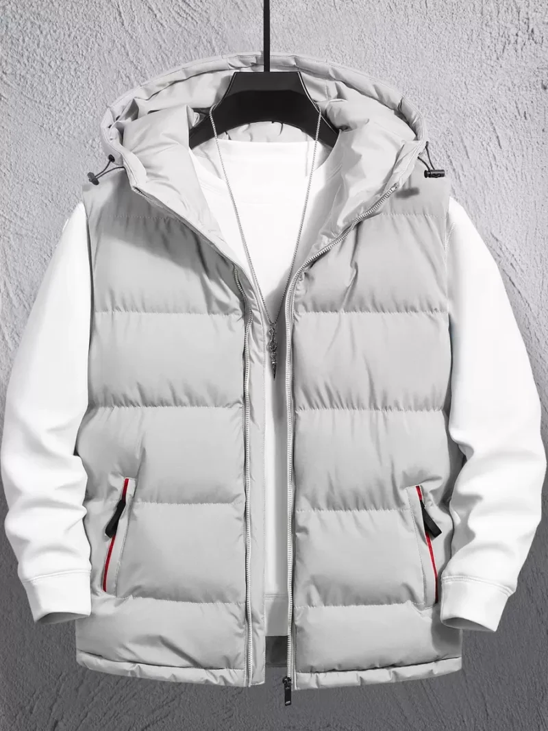 Hooded Zipper Quilted Vest