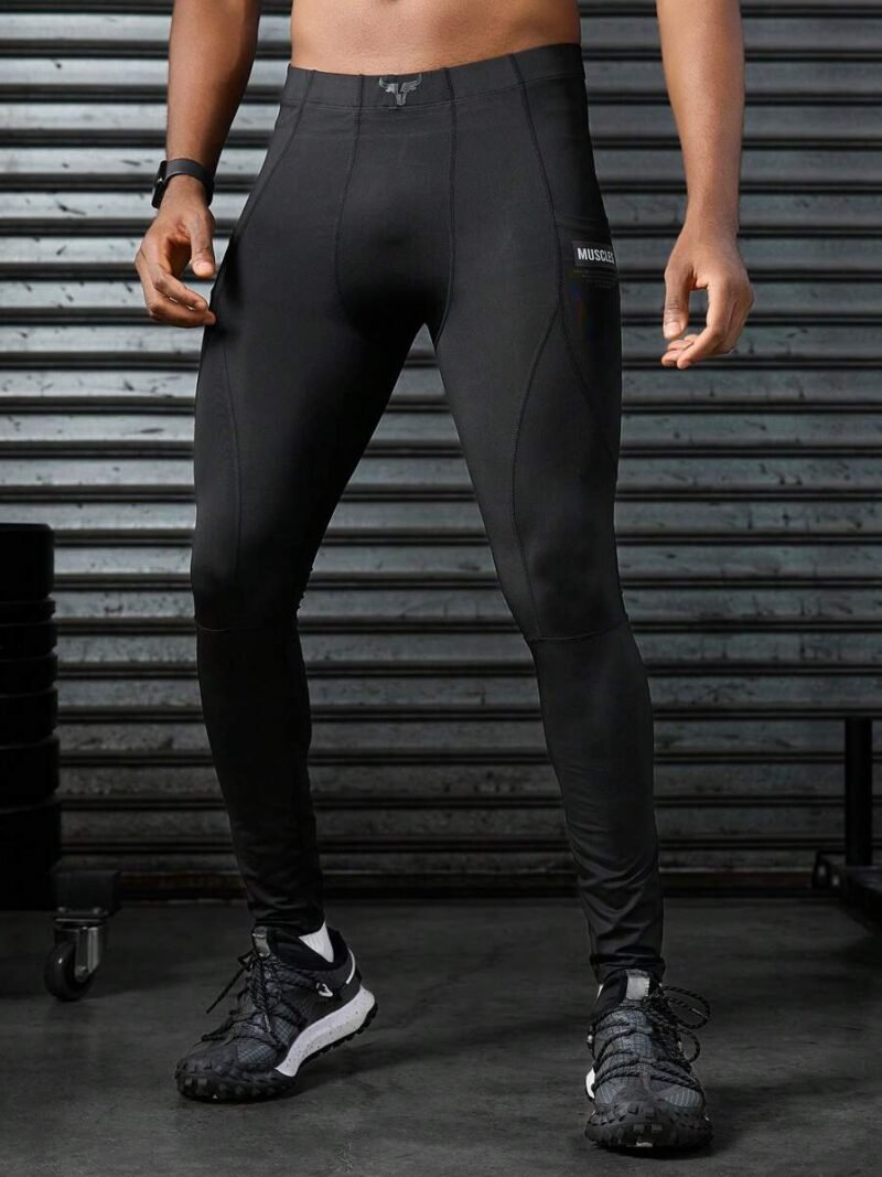 Letter Print Workout Fitness Leggings
