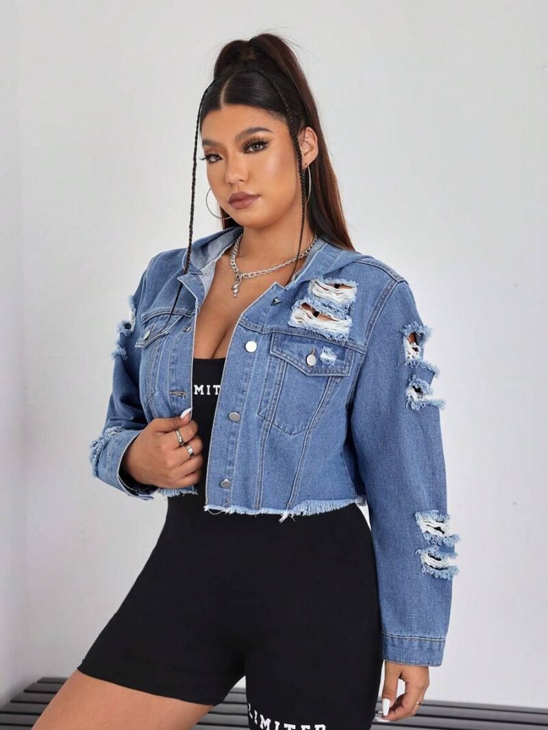 Plus Size Women's Solid Color Casual Hooded