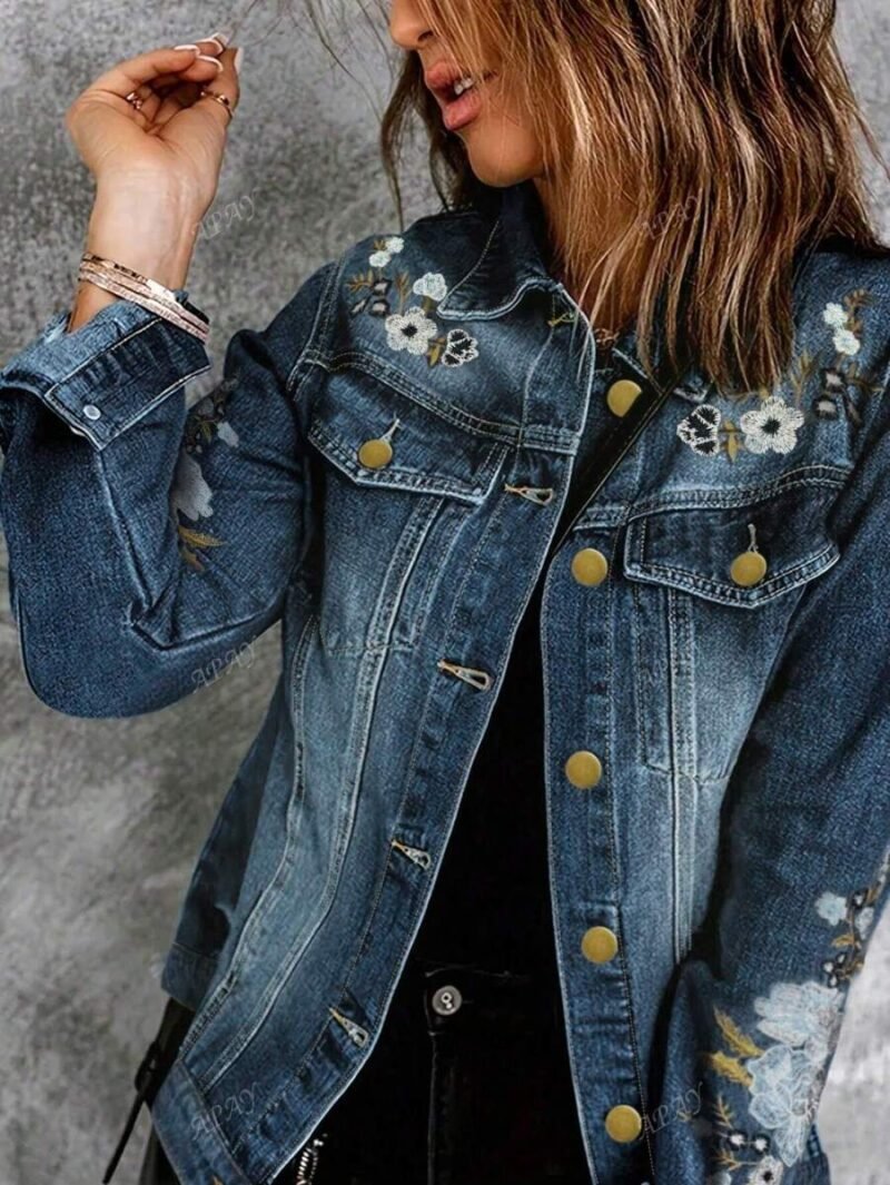 Single Breasted Casual Denim Jacket