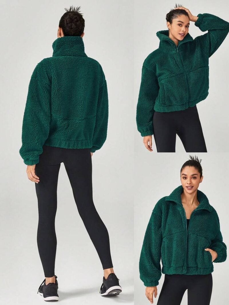 Thick Polar Fleece Soft Warm Loose Fit Jacket