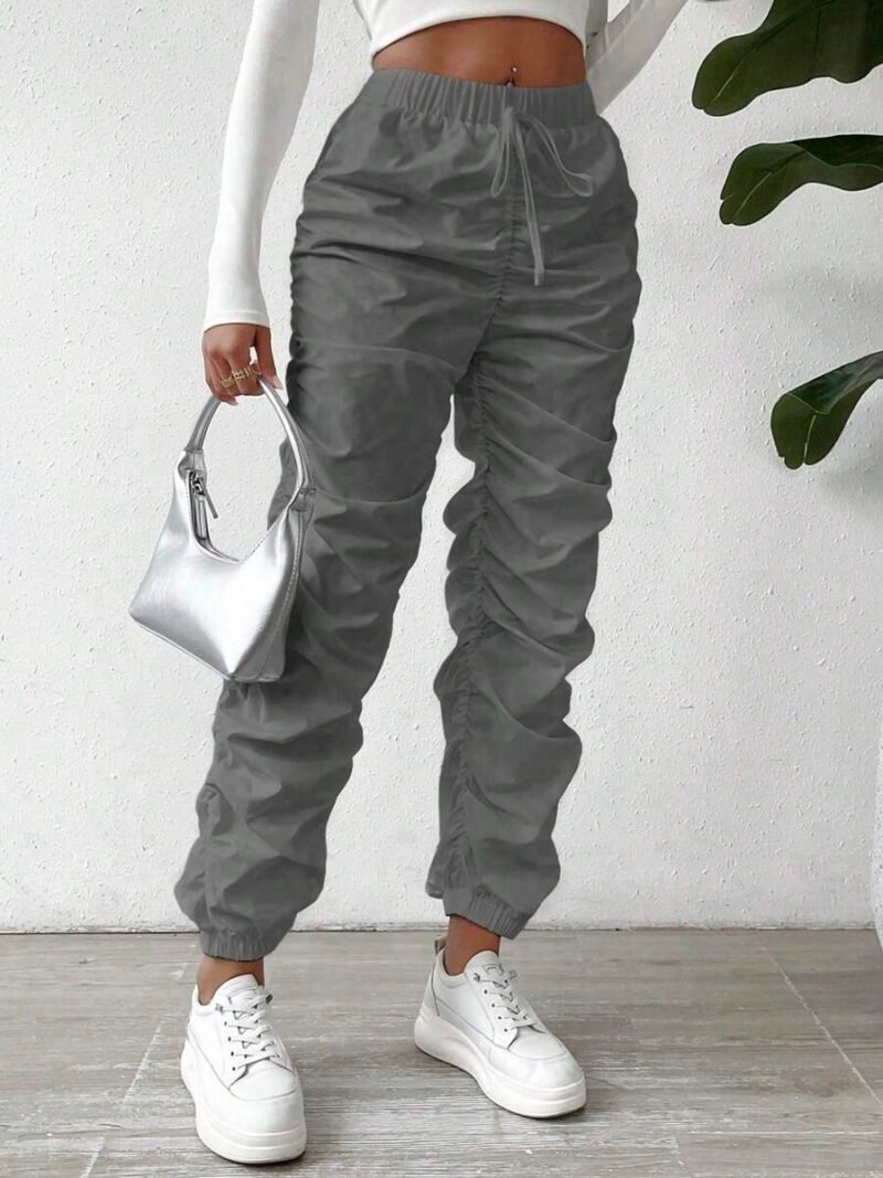 Tie Knot Detailing Pleated Pants