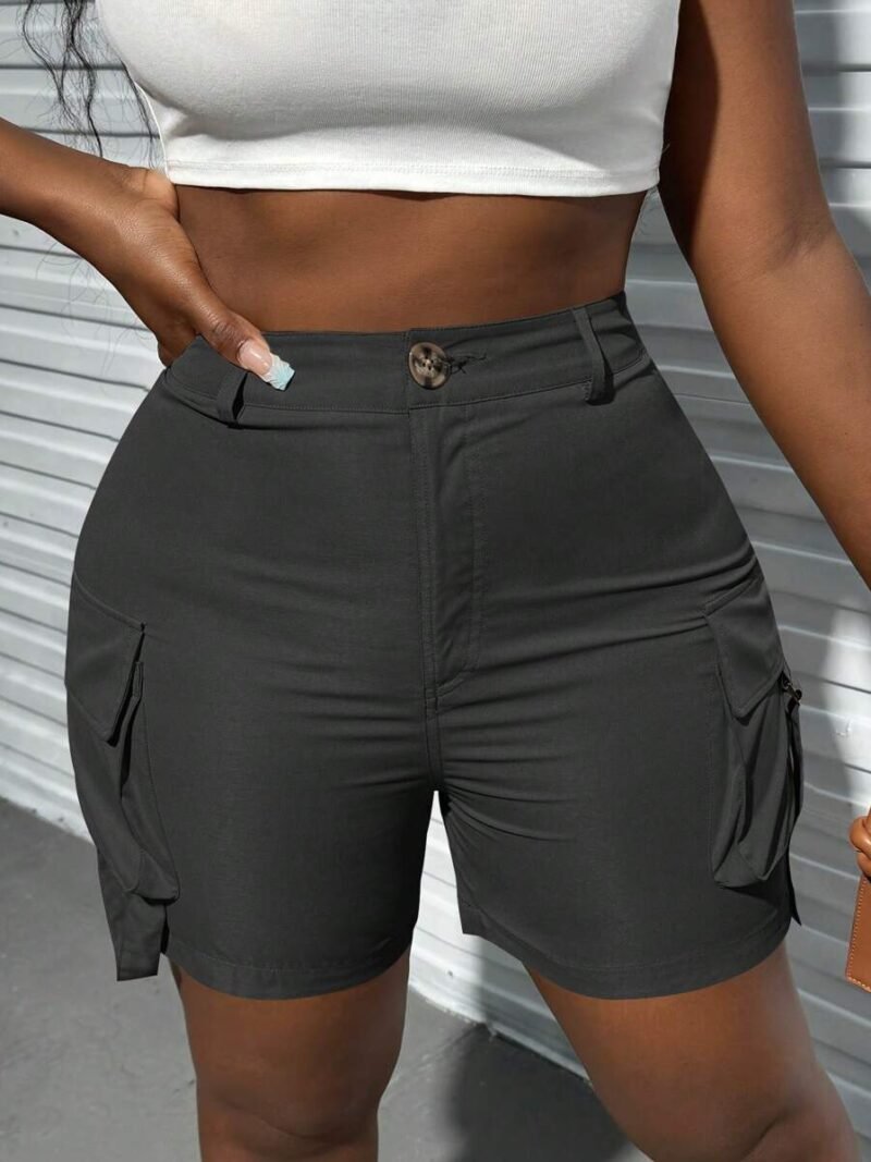 Loose Fit Khaki Camel Cargo Shorts
