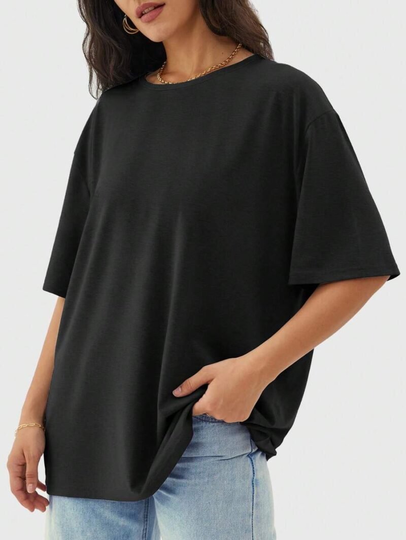 Oversized T Shirts Loose Fit Crew Neck Short Sleeve