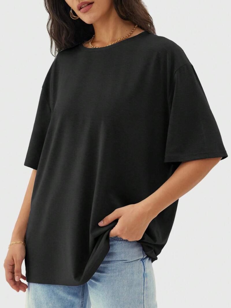 Oversized T Shirts Loose Fit Crew Neck Short Sleeve