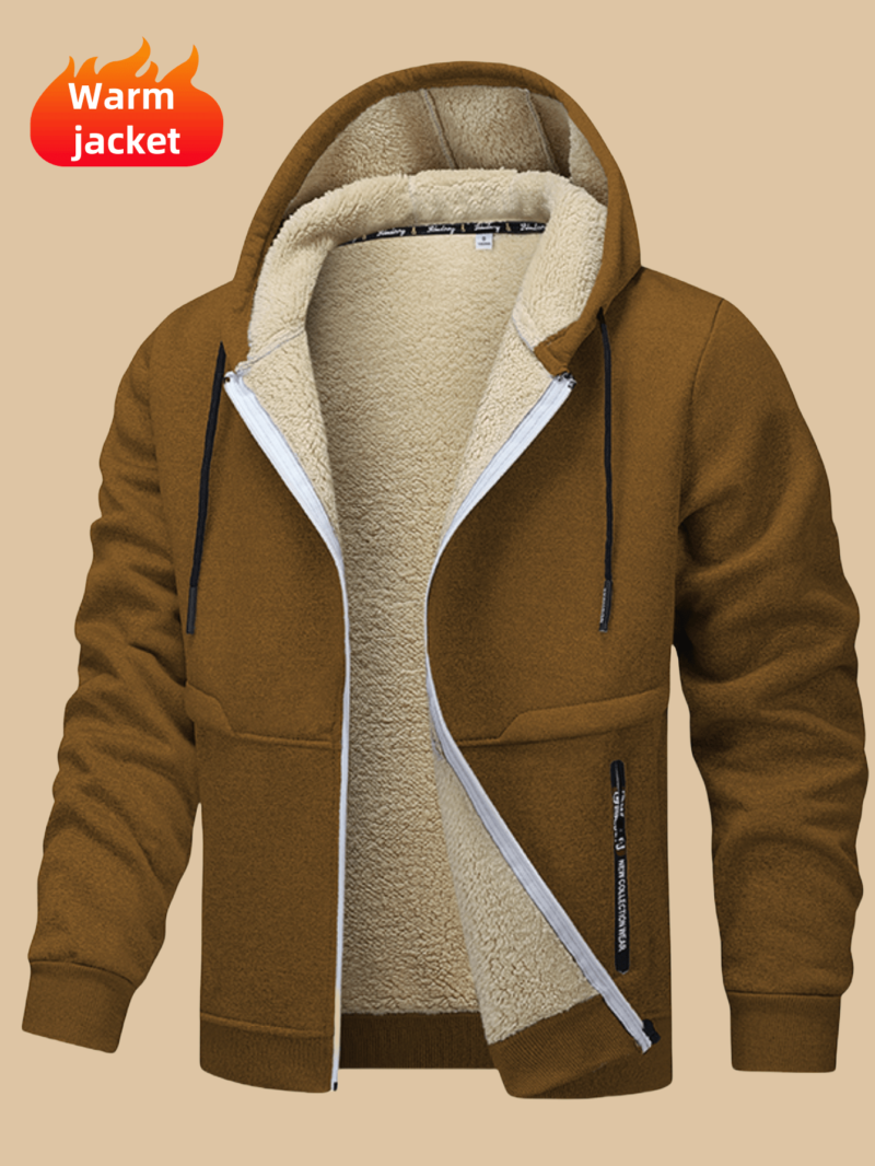Hooded Casual Knitted Plus Fleece Thick Sweatshirt