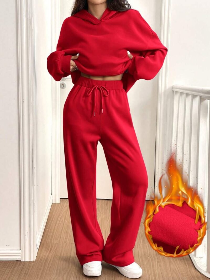 Thermal Lined Hoodie Sweatshirt And Sweatpants
