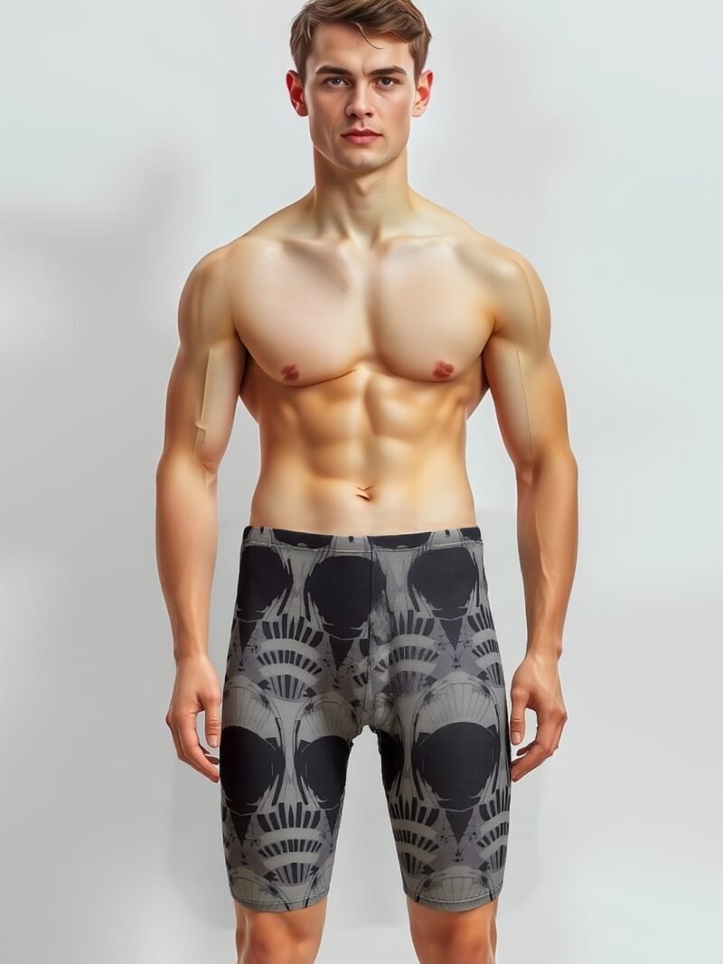 Hot Air Balloon Print Elastic Waist Beach Shorts