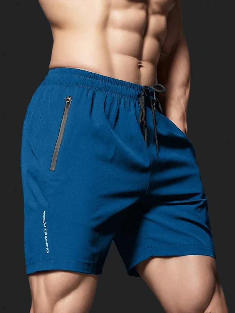 Basic Blue Men Tennis Shorts
