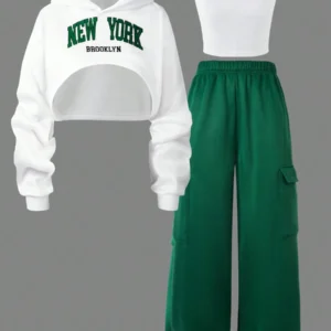 Casual Thickened Set Knit Letter Print