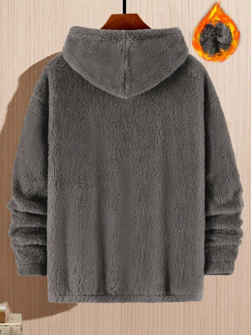 Drawstring Hooded With Drop Shoulder