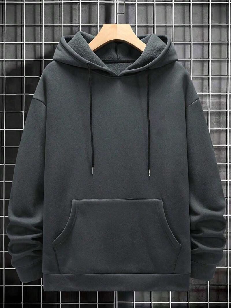 Drop Shoulder Loose Fit Hooded Sweatshirt