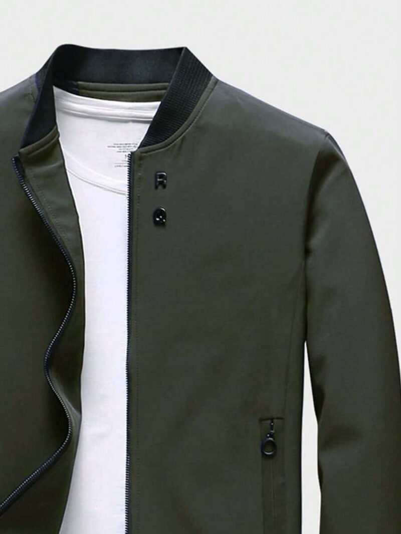 Men Zip Up Bomber Jacket