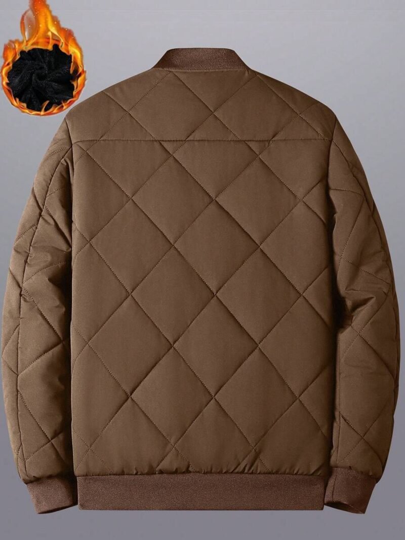 Baseball Collar Zip Up Thermal Quilted
