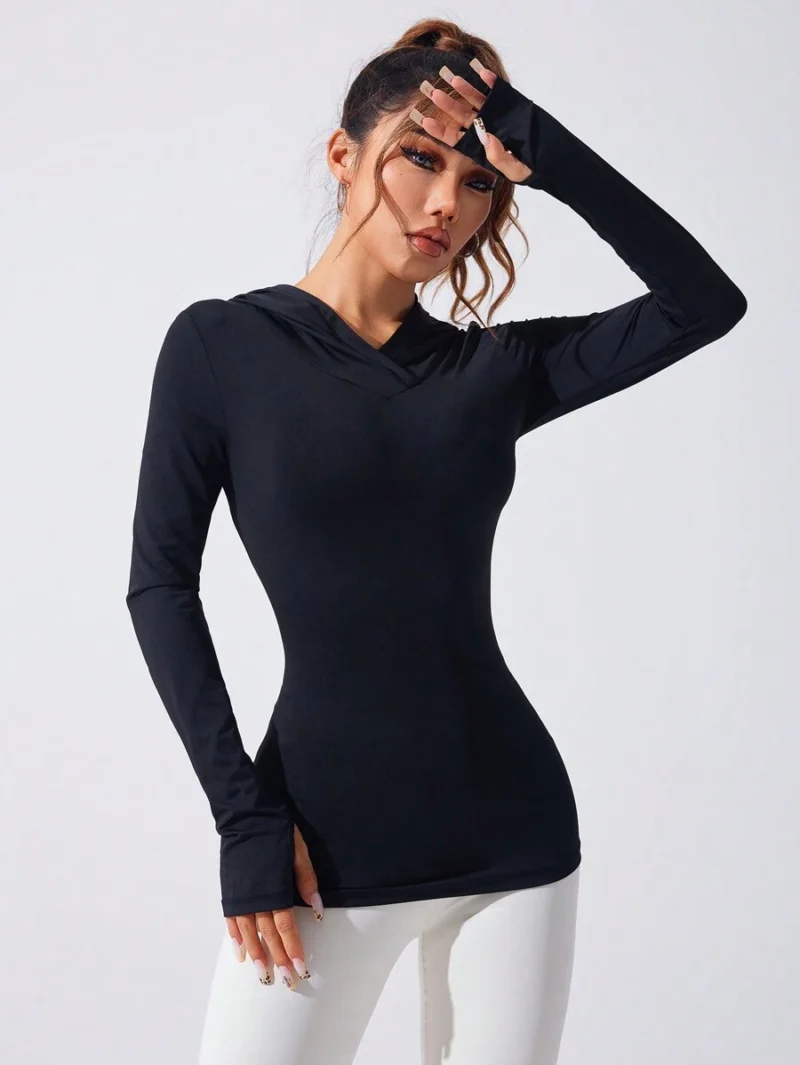 Yoga Running Workout Tight Fitted Thumbhole