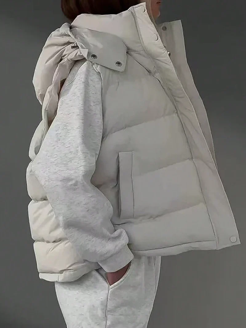 Solid Color Simple Daily Padded Puffer Vest