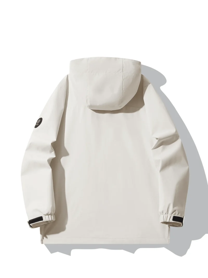 Letter Printed Hooded Long Sleeve Sports Jacket Outdoor Windbreaker