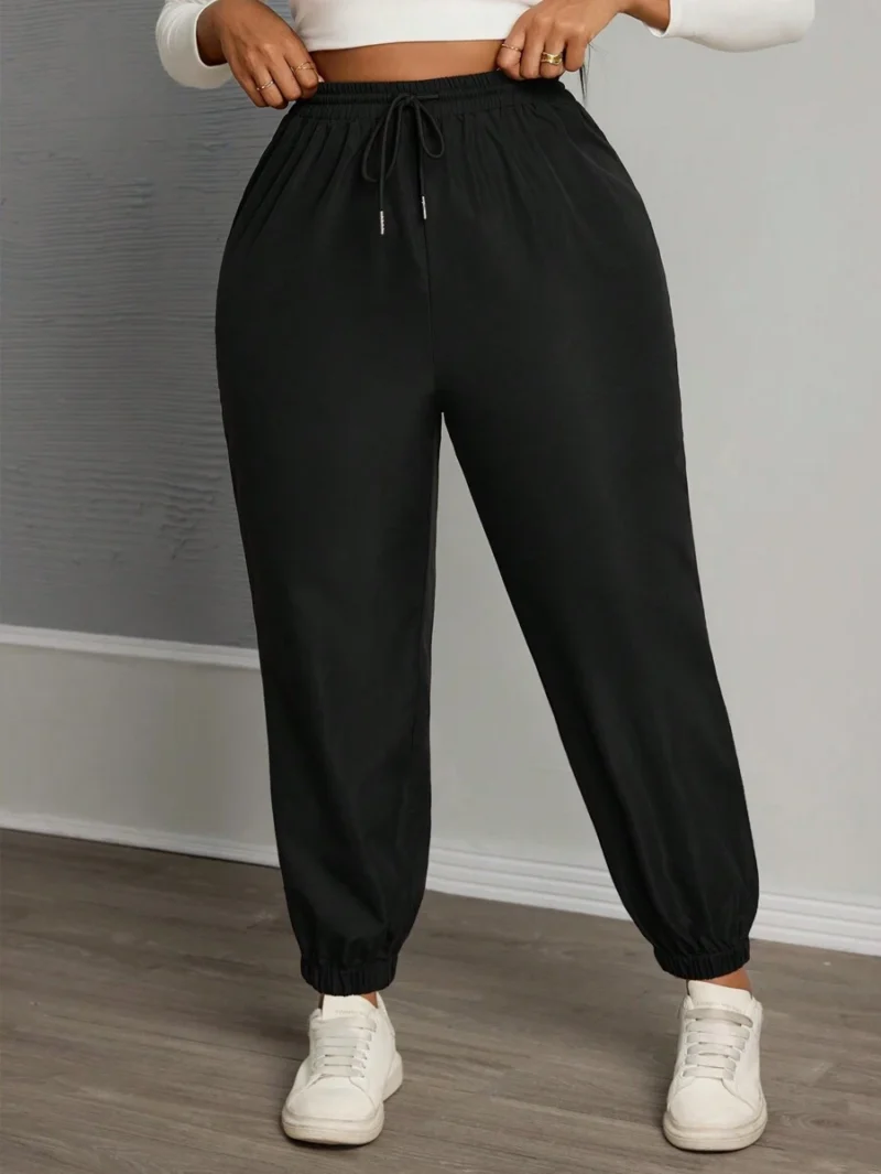 Plus Size Drawstring Waist Pants Jogger Pants