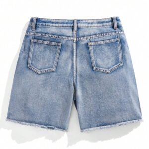 Blue Vintage Wash Denim Shorts