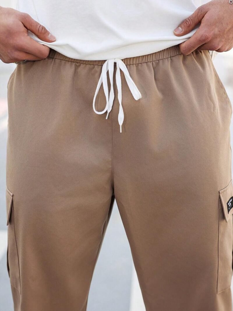 Simple Front Lace Up Pocket Casual Daily Wear