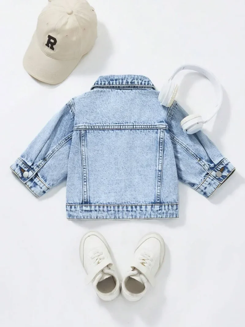 Casual & Versatile Washed Denim Short Jacket