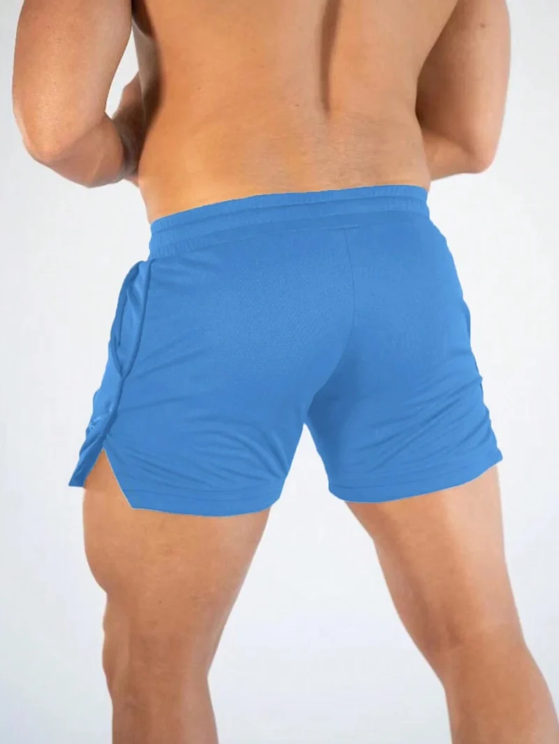 Drawstring Waist Daily Fitness Sports Shorts