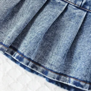 Girl Fashionable Denim Jacket Outfit Including Long Sleeve Denim Jacket