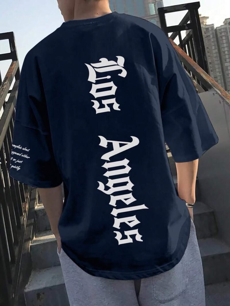 Letter Printed Oversized Short Sleeve