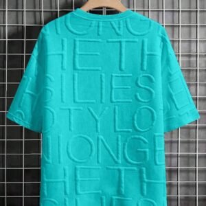 Oversized Men's Letter Patched Drop Shoulder T Shirt