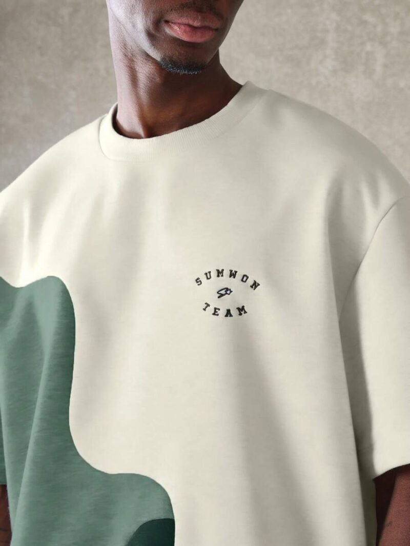 Oversized T Shirt Wave Design Graphic Abstract