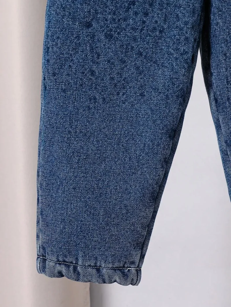 Thermal Lined Straight Jeans Pants