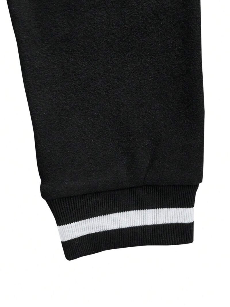 Casual Colorblock Trim Fitted Long Sleeve