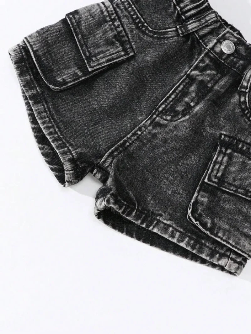 Cargo Multiple Pocket Cute & Denim Shorts