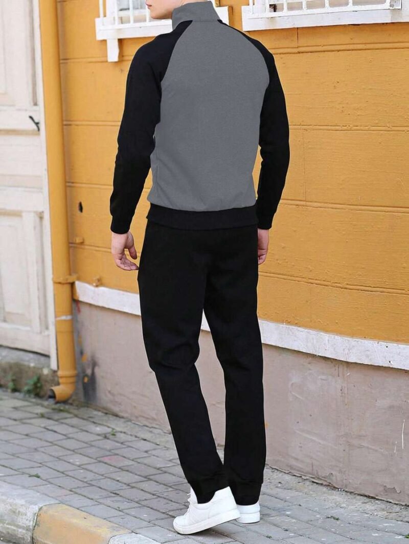 Colorblock Raglan Sleeve Jacket & Sweatpants