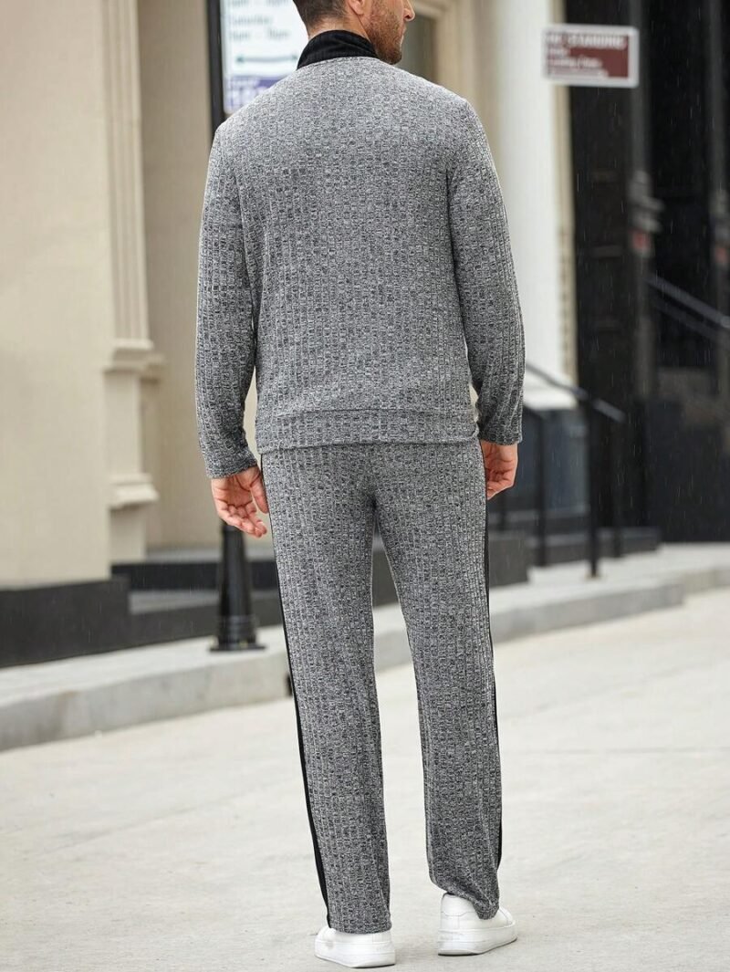 Half Open Sweatshirt And Sweatpants