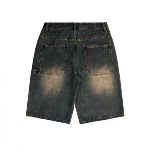 Loose Fit Wide Leg Casual Denim Shorts