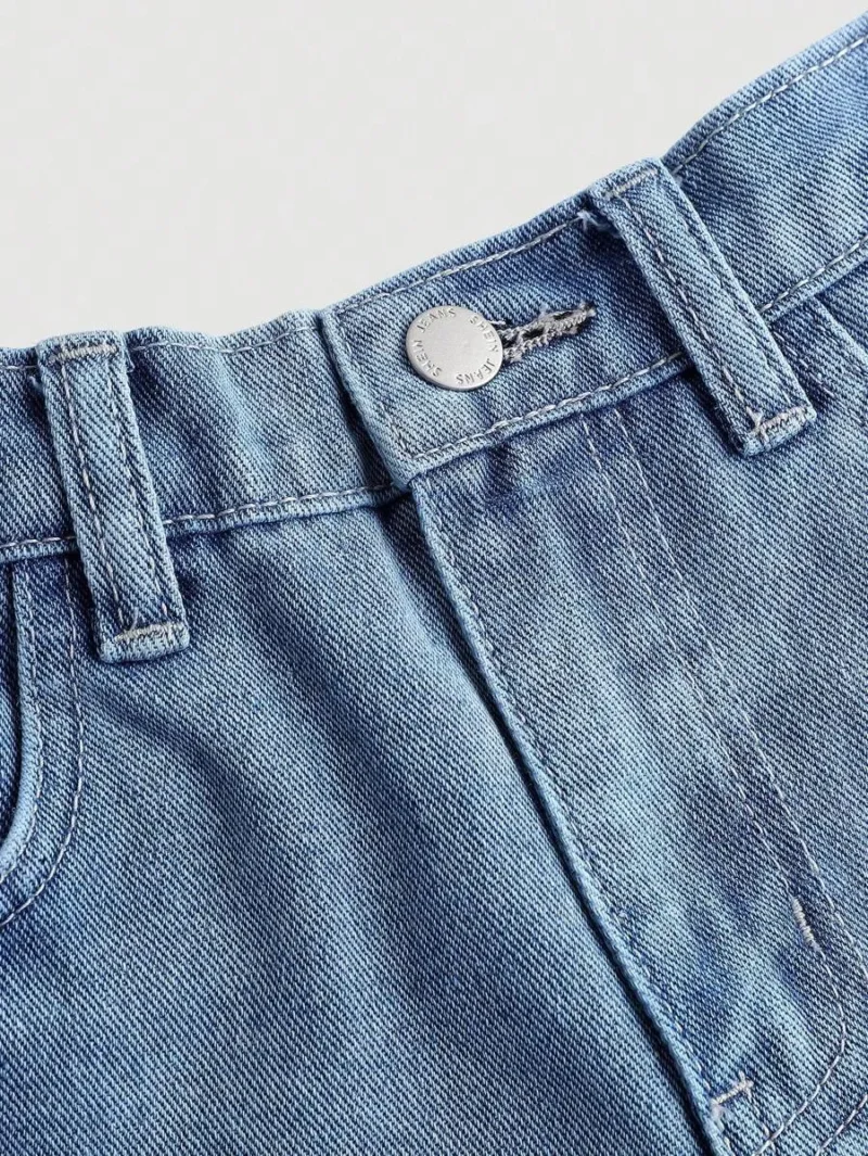 Patched Faded Frayed Denim Jeans Shorts