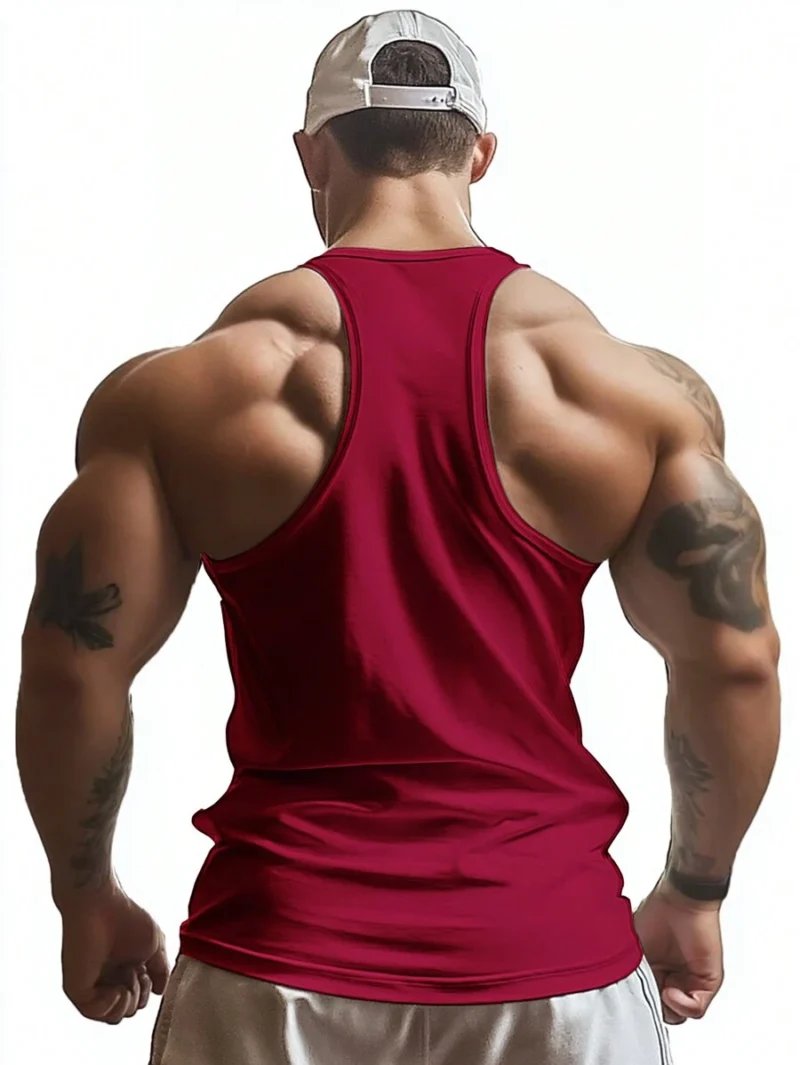 Round Neck Sleeveless Printed Casual Sports Vest