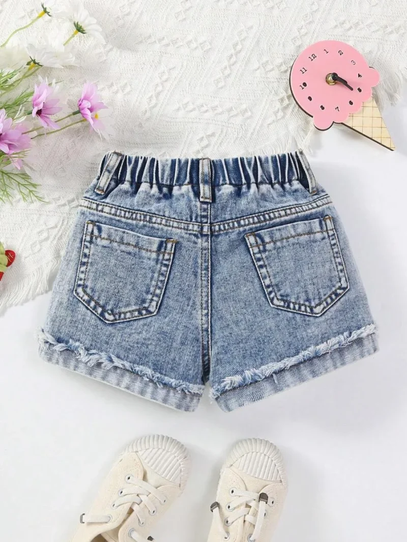 Star Print Loose Fit Comfortable Denim Shorts