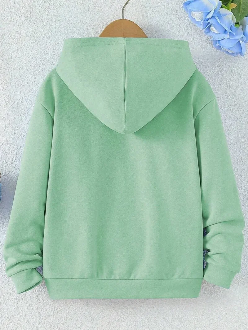 Letter Graphic Kangaroo Pocket Drop Shoulder Hoodie