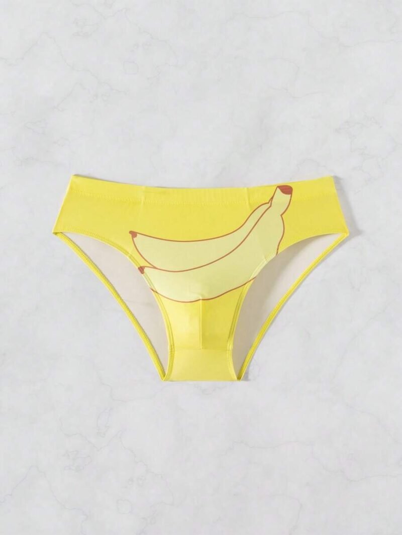 Men's Banana Print Casual Triangle Swimming Trunks