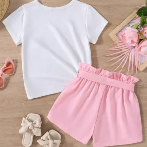 Butterfly & Flower Printed Short Sleeve T Shirt